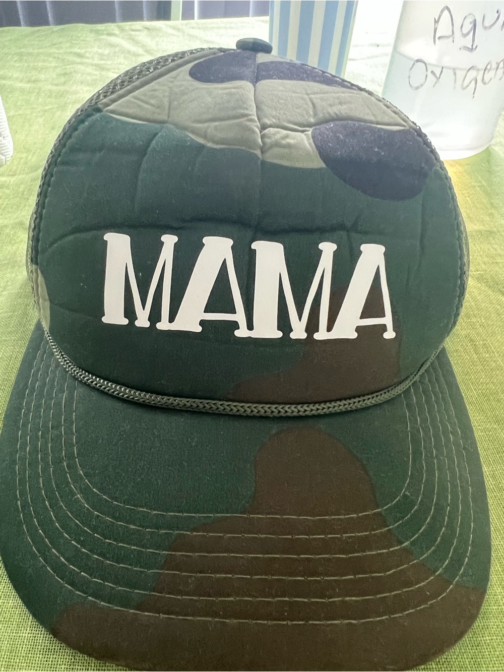 Mama Kids' Camouflage Trucker Hat - Green